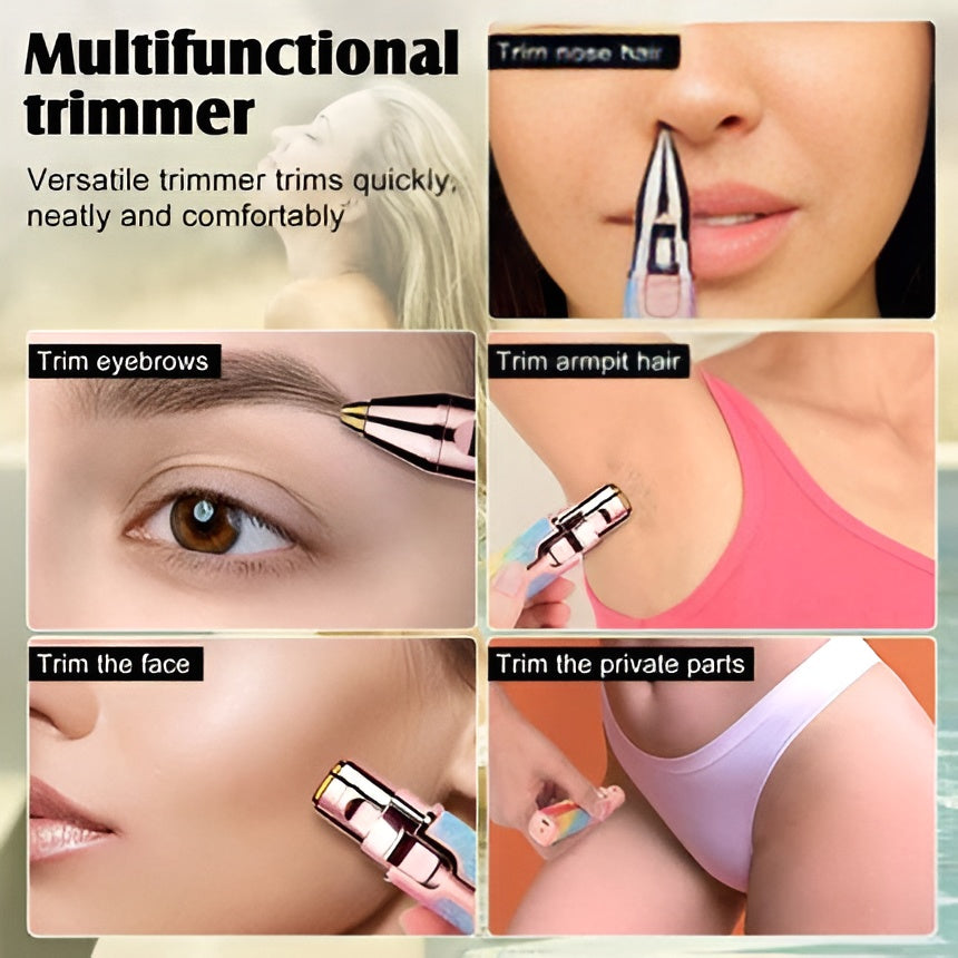 2 In 1 Rechargeable Flawless Eyebrow & Facial Hair Remover